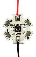 ILH-IN01-94SL-SC211-WIR200. - IR Emitter Module, 1 Chip, 940 nm, ± 25° (50°), 1230 mW/Sr, 200 mm Red & Black, Star PCB - INTELLIGENT LED SOLUTIONS