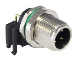 PXMBNI12RAM04APCM12 - Sensor Connector, PXM Series, M12, Male, 4 Positions, PCB Pin, Right Angle Panel Mount - BULGIN LIMITED