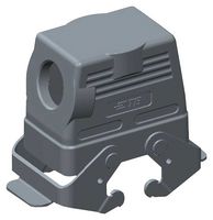 T1250102125-000 - Heavy Duty Connector, Hood, Side Entry, Aluminium Alloy Body, 2 Lever, H10B - TE CONNECTIVITY