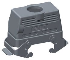 T1260162121-000 - Heavy Duty Connector, Hood, Top Entry, Aluminium Alloy Body, 2 Lever, H16B - TE CONNECTIVITY
