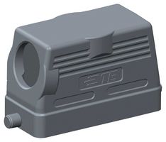 T1310160121-000 - Heavy Duty Connector, Hood, Side Entry, Aluminium Alloy Body, 1 Lever, H16B - TE CONNECTIVITY