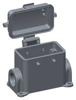 T1460100116-000 - Heavy Duty Connector, Base, Bulkhead Mount, Side Entry, Aluminium Alloy Body, 2 Lever, H10B - TE CONNECTIVITY