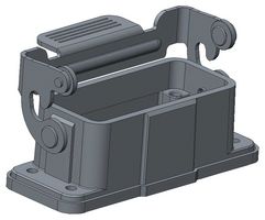 T1509101000-000 - Heavy Duty Connector, Base, Bulkhead Mount, Aluminium Alloy Body, 1 Lever - TE CONNECTIVITY