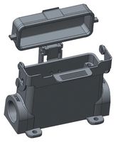 T1629163225-000 - Heavy Duty Connector, Base, Bulkhead Mount, Side Entry, Aluminium Alloy Body, 1 Lever - TE CONNECTIVITY