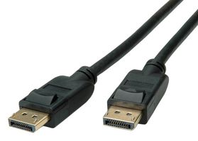 11.44.5813 - Audio / Video Cable Assembly, DisplayPort Plug, DisplayPort Plug, 16.4 ft, 5 m, Black - ROLINE