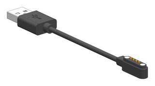 MP009334 - Magnetic Connector Cable Assembly, USB Type A Plug, Magnetic 4 Position Plug, 1 A, 600 mm, 23.6 " - MULTICOMP PRO