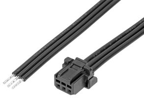 219653-1033 - Cable Assembly, Micro-One 2.0 Receptacle to Free End, 3 Ways, 2 mm, 1 Row, 300 mm, 11.8 " - MOLEX