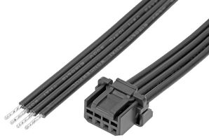 219653-1042 - Cable Assembly, Micro-One 2.0 Receptacle to Free End, 4 Ways, 2 mm, 1 Row, 150 mm, 5.9 " - MOLEX