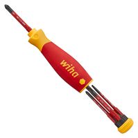 45296 - Screwdriver Set, Electric, 41159 Slotted, 34583 PH1 & 34584 PH2 Phillips, 34590 PZ2 Pozidriv Drivers - WIHA