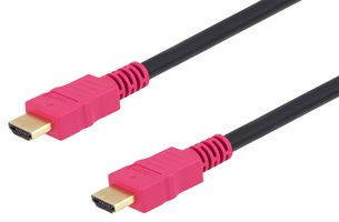 VHA00001-05M - Audio / Video Cable Assembly, HDMI Plug, HDMI Plug, 1.6 ft, 500 mm, Black - L-COM