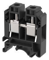 KUT16/ BLACK - DIN Rail Mount Terminal Block, Feed Thru, 2 Ways, 12 AWG, 3 AWG, 16 mm², Screw, 76 A - ELKAY