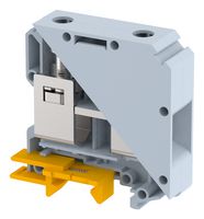 KUT50/GREY - DIN Rail Mount Terminal Block, Feed Thru, 2 Ways, 6 AWG, 00 AWG, 50 mm², Screw, 150 A - ELKAY