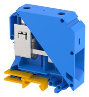 KUT95/BLUE - DIN Rail Mount Terminal Block, Feed Thru, 2 Ways, 2 AWG, 0000 AWG, 95 mm², Screw, 232 A - ELKAY