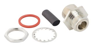 082-6784 - RF / Coaxial Connector, N Coaxial, Straight Bulkhead Jack, Solder, 50 ohm - AMPHENOL RF