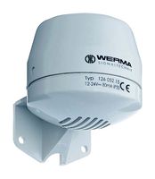 12605215. - Multi-Tone Sounder, 4 Tone, 105 dB, 2.7 kHz, 24 VDC, 79.5 mm, IP33 - WERMA