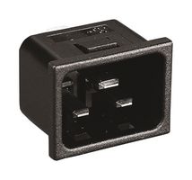 PX0598/10/63 - IEC Power Connector, IEC C20 Inlet, 16 A, 250 VAC, Quick Connect, Panel Mount, Snap-In, PX Series - BULGIN LIMITED