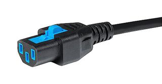 3-133-827 - Mains Power Cord, UK, IEC 60320 C13 to Free End, 2 m, 10 A, 250 VAC, Black - SCHURTER