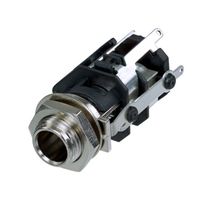 RJ5VM-S - Phone Audio Connector, Stereo, 6.35mm, 5 Contacts, Jack, PCB Mount, Silver Plated Contacts - REAN