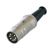 NYS323 - DIN Audio / Video Connector, 7 Contacts, Plug, Cable Mount, Solder, Silver Plated Contacts - REAN