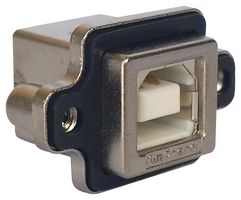 MUSBD111M5 - USB Sealed Connector, USB Type B, USB 2.0, Receptacle, 4 Position, Panel PCB Mount, IP67 - AMPHENOL COMMUNICATIONS SOLUTIONS
