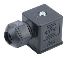 1212010044 - Circular DIN Valve Connector, 2Pos, Right Angle, DIN Form A, 2 Poles + Ground, 250V AC/DC, 16 A - MOLEX