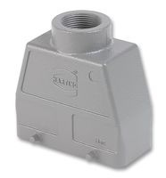 0930 016 0420 - Heavy Duty Connector, PG21 Top Entry, 4 Pegs, High Profile, Hood, Top Entry, Aluminium Body - HARTING