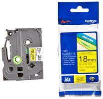 TZE-641 - Label Printer Tape, Adhesive-Laminated, Black on Yellow, 8 m x 18 mm - BROTHER