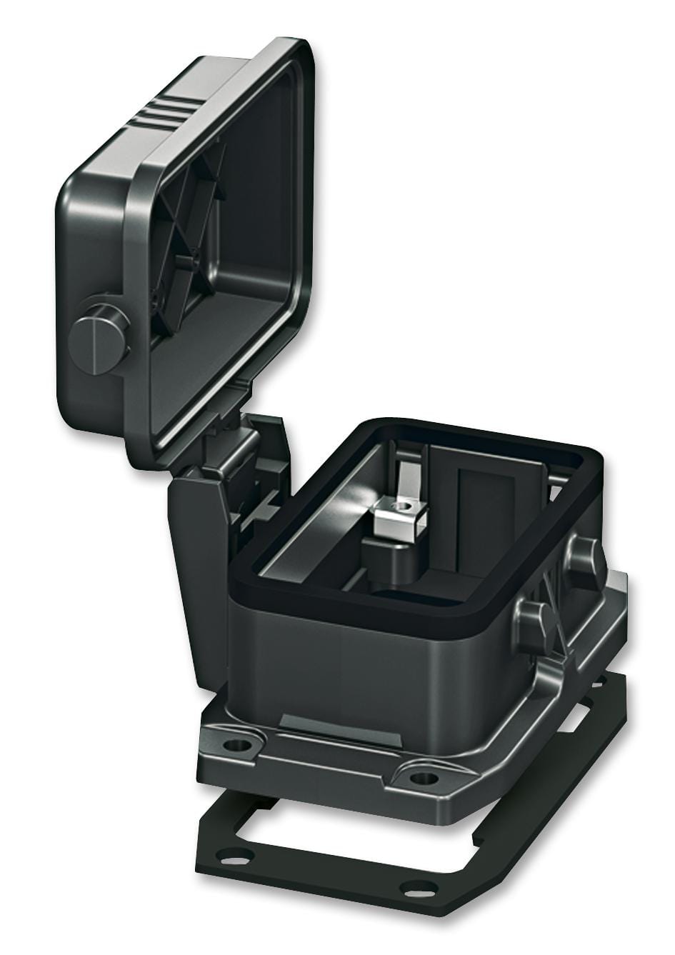 PHOENIX CONTACT Connector Backshells HC-EVO-B10-BFDC-PLRBK HOUSING, W/COVER,  B10, 2 LEVER, PLASTIC PHOENIX CONTACT 2309608 HC-EVO-B10-BFDC-PLRBK