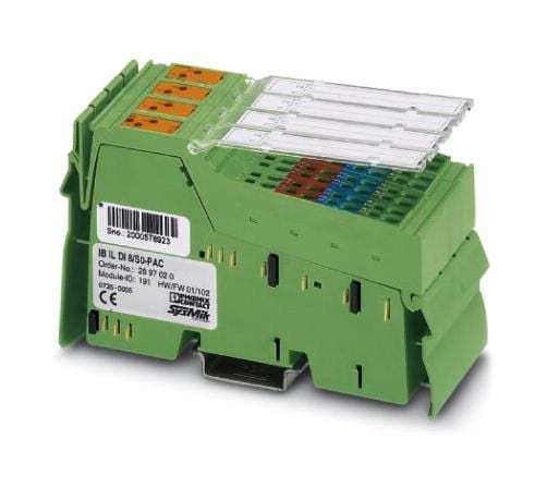 PHOENIX CONTACT Digital Input IB IL DI 8/S0-PAC DIGITAL INPUT TERMINAL, 8 I/P, 24VDC PHOENIX CONTACT 3268802 IB IL DI 8/S0-PAC