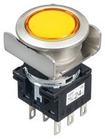 LB6ML-M1T64Y PB SWITCH, ILLUM, DPDT, 24VAC/DC, YELLOW IDEC