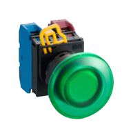YW1L-A4E10QM3G Pb Switch, SPST-NO, 240Vac, Screw, Green Idec