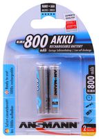 5030982 Battery,AAA,Ni-mH,800mAh,1.2V, Pk2 ANSMANN