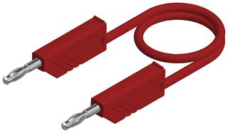 934090101 Test Lead, 4mm Banana Plug, Red, 250mm Hirschmann Test And Measurement