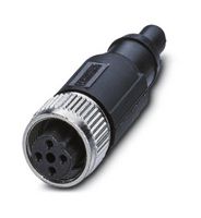 SAC-5P-M12FS Pb Tr Conn, Circular, Rcpt, 4WAYS, Crimp Phoenix Contact