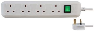1150423 Power Outlet Strip, 4 Outlet, 1.5m, 240V Brennenstuhl