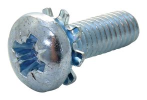 M412PRSTEXZ100- PAN HEAD POZIDRIV SCREW, STEEL, M4,PK100 TR FASTENINGS