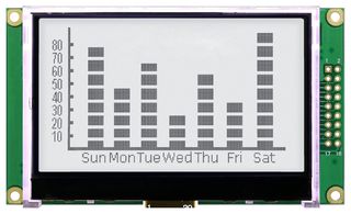 MD256128A6W-FPTLW Graphic Lcd, Cob, FSTN, 256 X 128P, 3.3V Midas