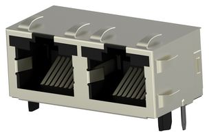 6116522-1 RJ45 Connector, Jack, 8P8C, 2PORT, Cat5 Amp - Te Connectivity