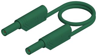 934168104 Test Lead, 4mm Banana Plug, Green, 500mm Hirschmann Test And Measurement