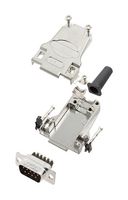 L17DTZF09-RG+L717DE09PST D Sub Connector, Plug, 9Pos, Screw Amphenol ICC