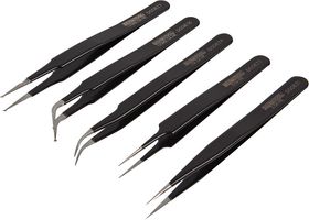 D00839 Tweezers Set, ESD Safe, 5PC multicomp Pro