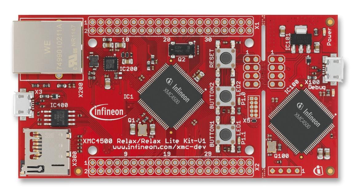 INFINEON MCU/MPU/DSC/DSP/FPGA Development Kits - Prima KIT_XMC45_RELAX_V1 CORTEX M4, RELAX KIT, BOARD INFINEON 2293461 KIT_XMC45_RELAX_V1