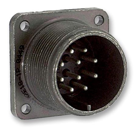 AMPHENOL SINE/TUCHEL MIL Spec Circular MS3102E18-1P RECEPT, PANEL, SIZE 18, 10WAY, SKT AMPHENOL SINE/TUCHEL 1849981 MS3102E18-1P