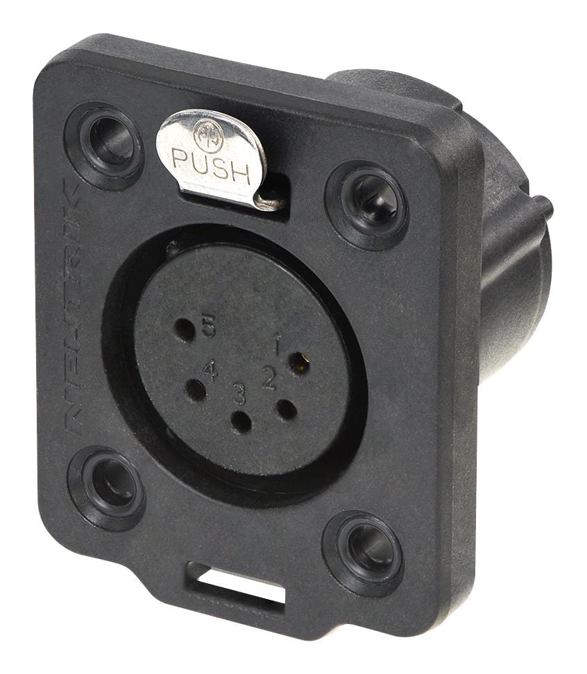 NEUTRIK XLR Audio NC5FDX-TOP CHASSIS CONNECTOR FEMALE 5POLE TOP NEUTRIK 3014313 NC5FDX-TOP