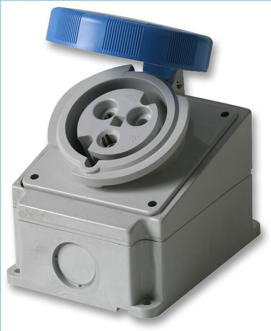 PRO POWER Power Entry PEW3263PPA SOCKET, 240V, 2P+E, WALL MOUNT PRO POWER 1017250 PEW3263PPA