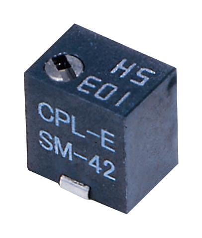 NIDEC COPAL ELECTRONICS Potentiometers / Trimming SM-42TW103 TRIMMER POT, CERMET, 10K, 11TURN, SMD NIDEC COPAL ELECTRONICS 2857022 SM-42TW103