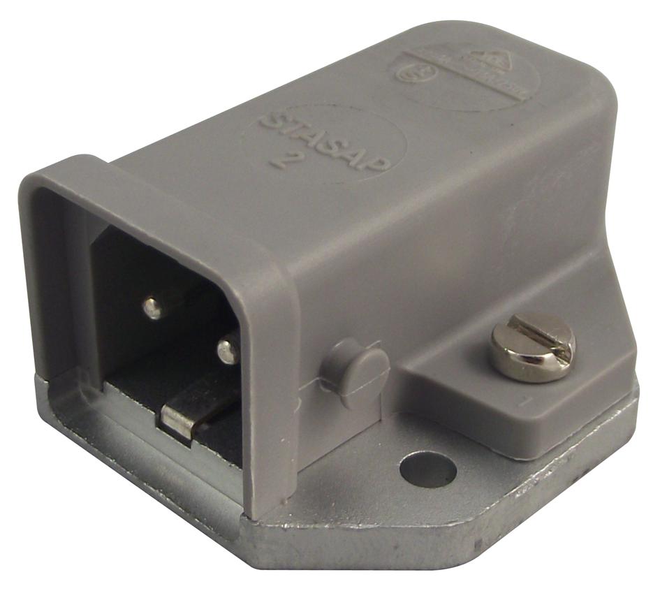 HIRSCHMANN Rectangular Power STASAP2 PLUG, SURFACE, 2+E WAY HIRSCHMANN 1176417 STASAP2