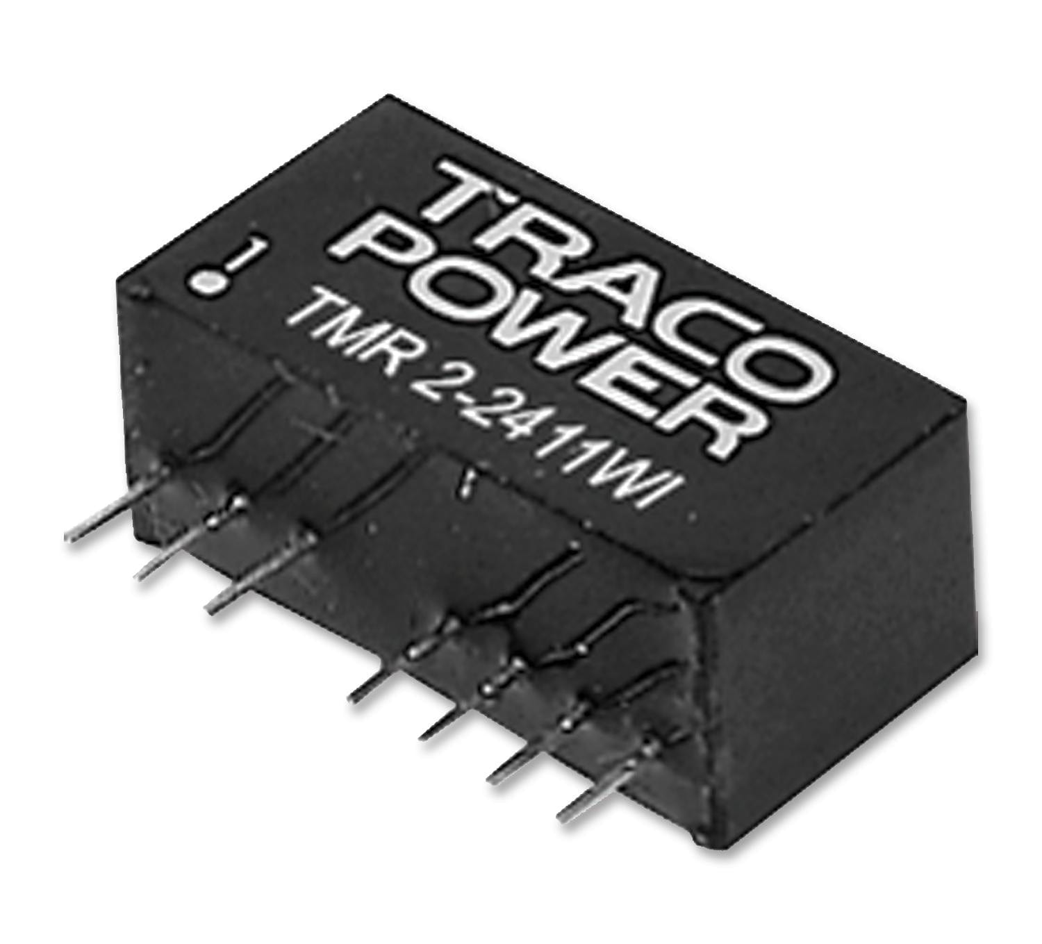 TRACO POWER Isolated Board Mount TMR 2-4811WI CONVERTER, DC/DC, 2W, 5V/0.4A TRACO POWER 1284249 TMR 2-4811WI