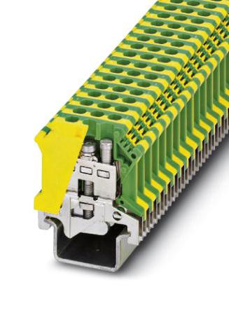 PHOENIX CONTACT DIN Rail Mount USLKG 10-1 DIN RAIL TB, GROUND, 2WAY, 8AWG PHOENIX CONTACT 3241215 USLKG 10-1