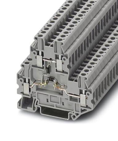 PHOENIX CONTACT DIN Rail Mount UTTB 2,5-2DIO/O-UL/UR-UL DINRAIL TERMINAL, 4WAY, 12AWG, GRY PHOENIX CONTACT 3241295 UTTB 2,5-2DIO/O-UL/UR-UL
